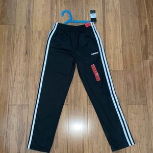 adidas black and white kids track pants